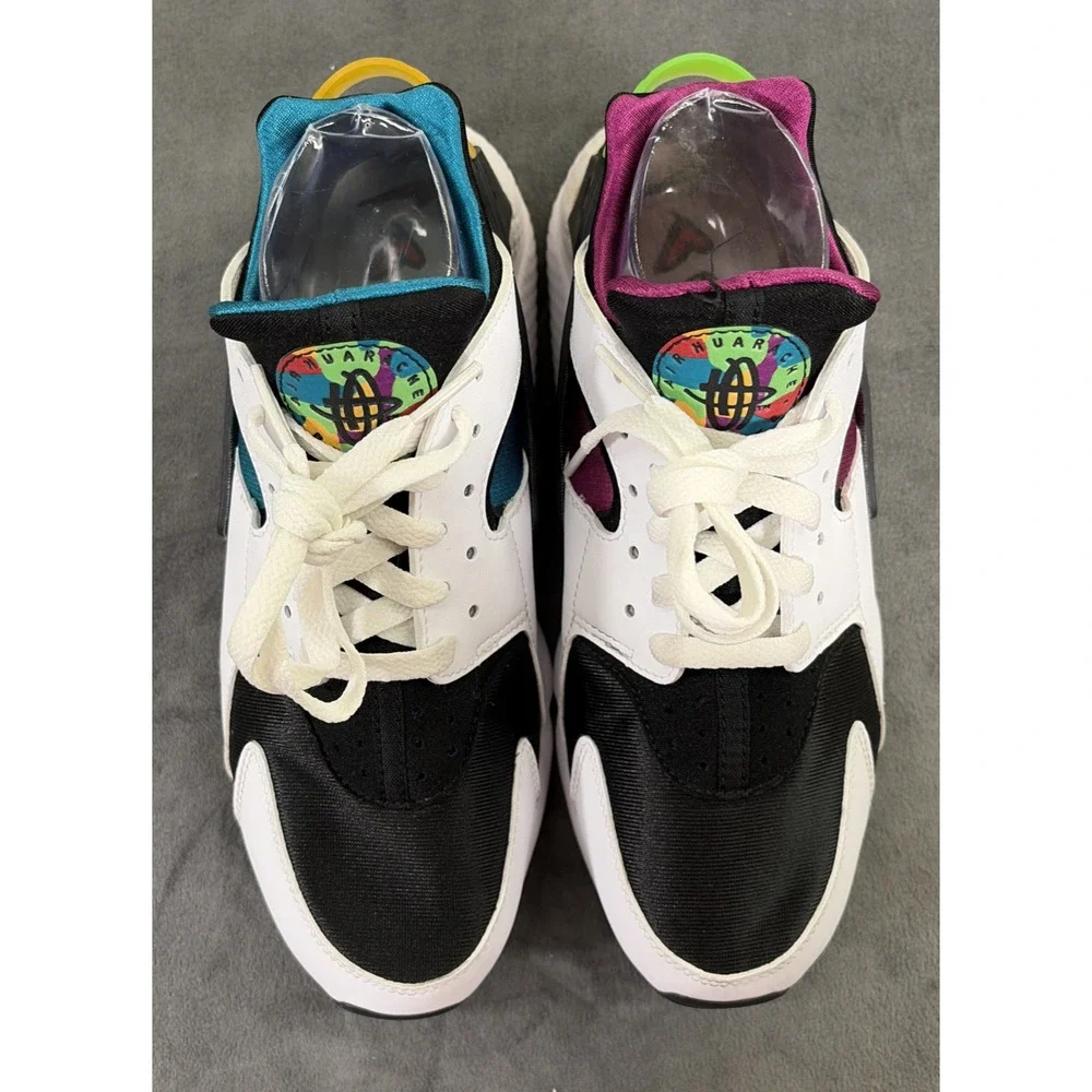 Nike Air Huarache Peace Love Swoosh White Black Multi DM8152-100 Mens 9 Charity